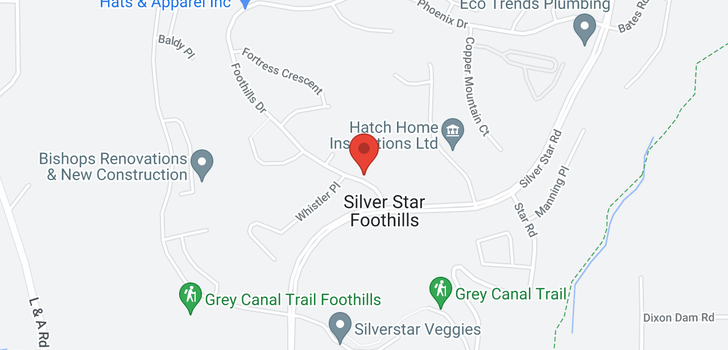 map of 6701 Foothills Drive